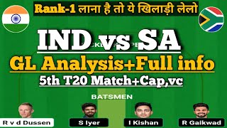 ind vs sa dream11 team|india vs South Africa dream11 team prediction|dream11 team of today match