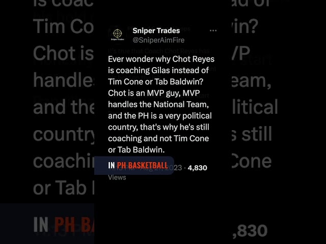 ‘Politics ruins sports’: Netizens lambast SBP, Chot Reyes after Gilas Pilipinas losses in FIBA World Cup
