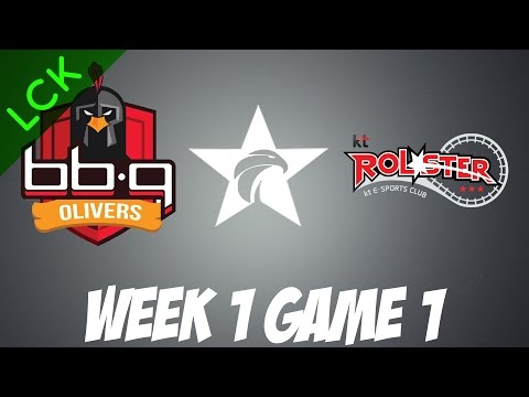 BBQ Olivers vs KT Rolster | Game 1 | HIGHLIGHTS | LCK 2017 Spring split