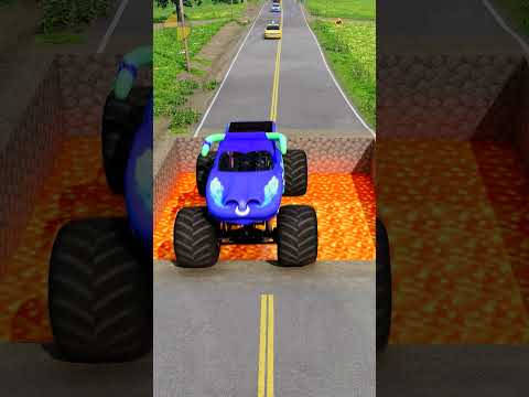 Cars vs Minecraft Lava Pit 😅 BeamNG.Drive