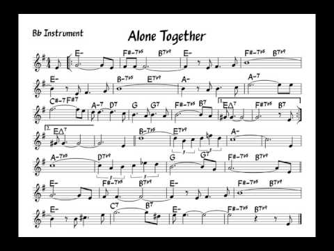 Alone together - Play along - Bb version