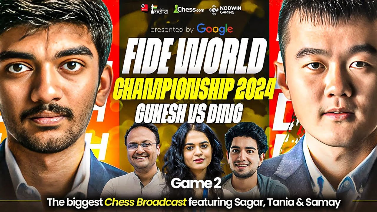 Ding Liren vs Gukesh | Game 2 | FIDE World Championship Match 2024 | Ft. Sagar, Tania and Samay