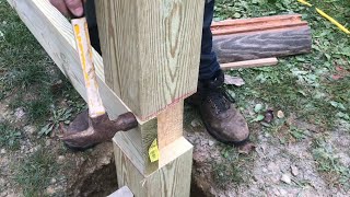 NOTCHING deck posts the “easy way” (building a deck)￼