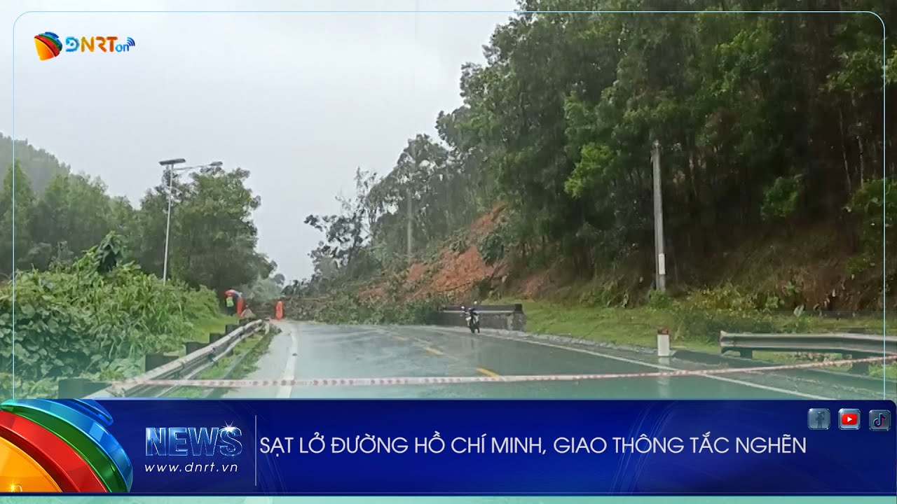 SẠT LỞ ĐƯỜNG HỒ CHÍ MINH, GIAO THÔNG TẮC NGHẼN