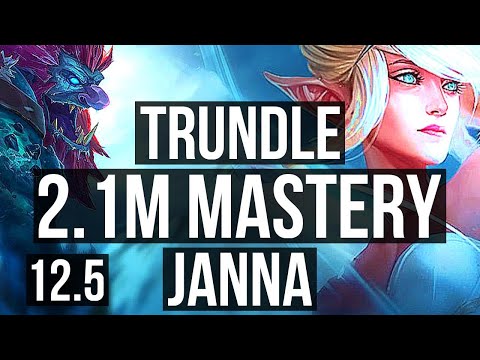 TRUNDLE & Jinx vs JANNA & Samira (SUP) | 2.1M mastery, 700+ games, 1/2/11 | NA Master | 12.5