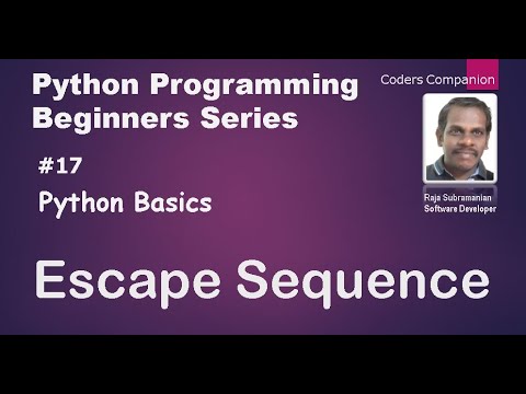 17 Python Basics Escape Sequence