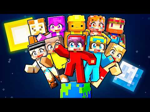 10 Friends On ONE PLANET in Minecraft!