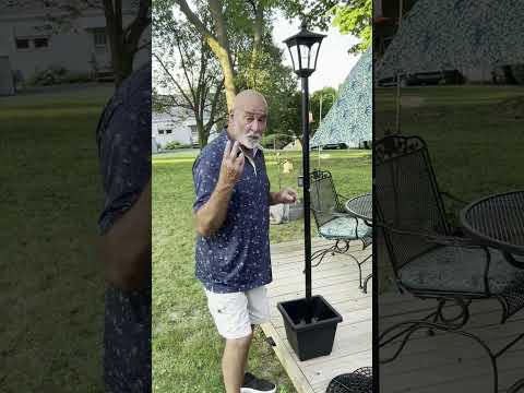 Solar Light Post With Planter