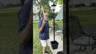 Solar Light Post With Planter