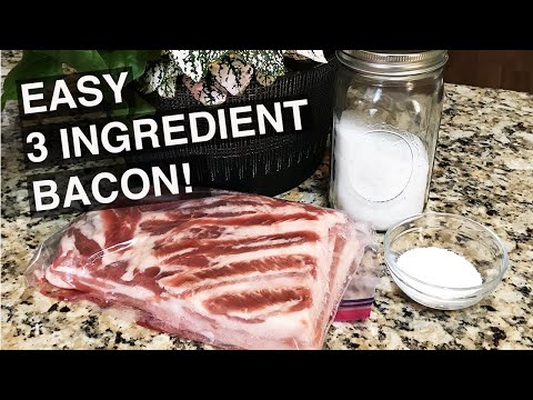 SIMPLE HOMEMADE BACON | 3 INGREDIENTS | NO NITRATES | EASY | NO SMOKER NEEDED