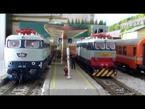 Grandi treni Tee Mediolanum+Monte Verdi+Rossini Plastico ferroviario S. Zeno