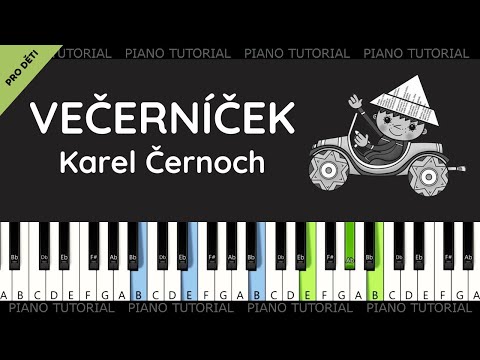 Karel Černoch - Večerníček (piano tutorial | jak hrát)