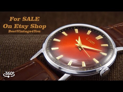 Luch De Luxe NOS Unique Ultra Slim Mens Soviet Watch With 23 Jewels Movement From 60s