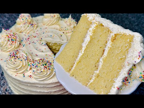 Pastel de vainilla con crema de durazno | vanilla cake with peach buttercream recipe 