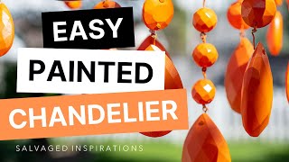 EASY Painted Chandelier