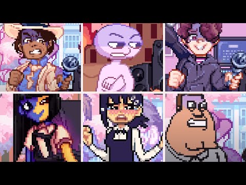 Friday Night Funkin' - Roses but everytime it's Senpai turn a Different Skin Mod is used