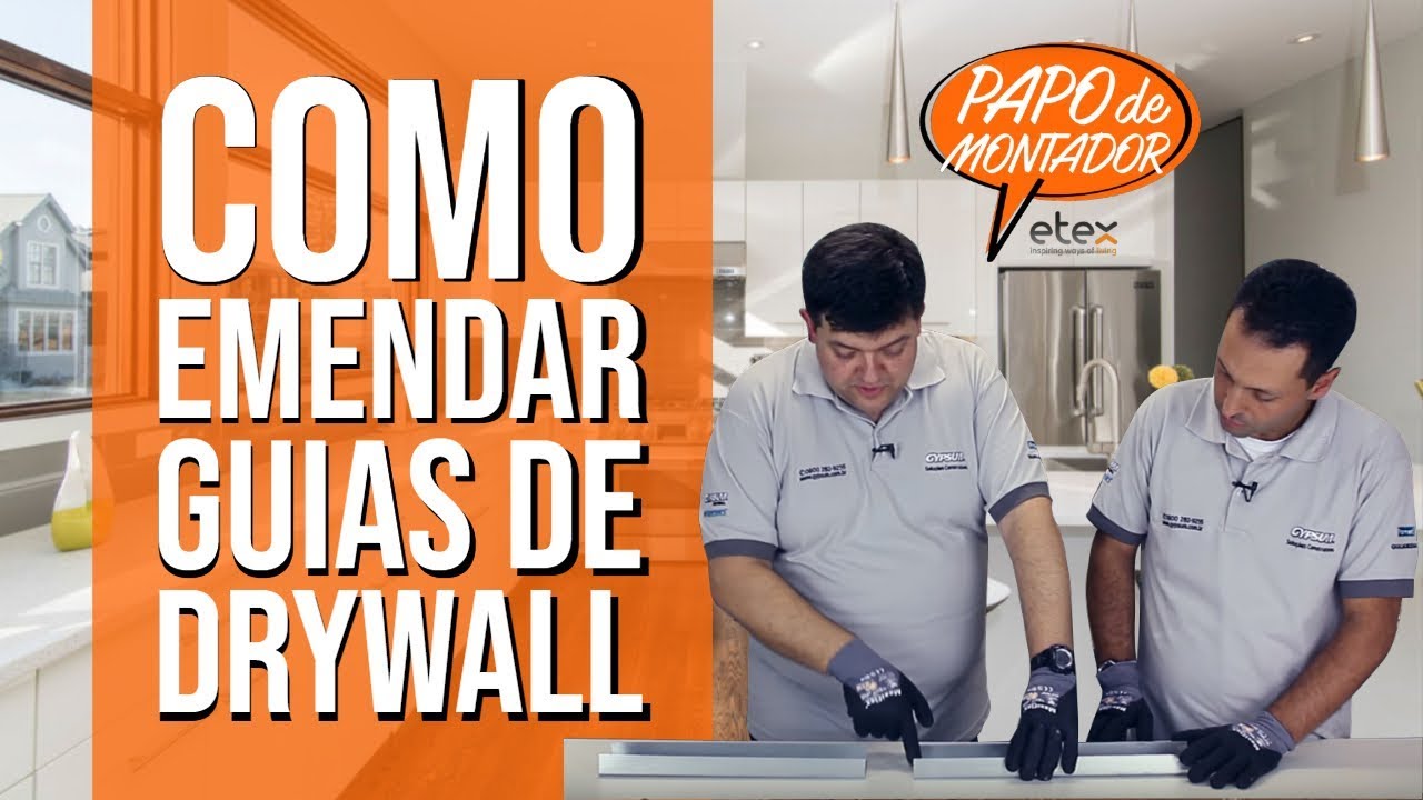 Como emendar guias de drywall - DICA #15 - Papo de Montador