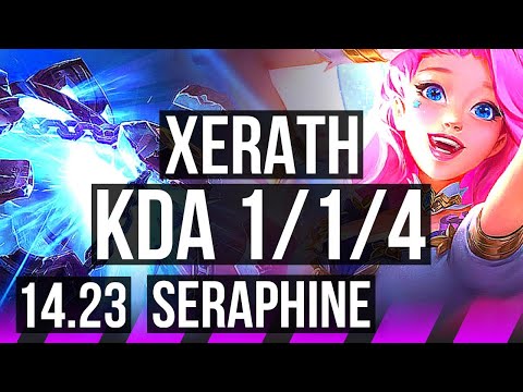 XERATH & Jhin vs SERAPHINE & Ashe (SUP) | 1/1/4 | KR Master | 14.23