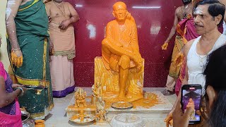 Sai Baba 🪔🙏🏻🪔 RUDRABHISHEK 🙏🏻🎶 Om Sai namo namah jai jai Sai namo namah 🙏🏻🎶