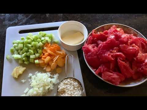 Portuguese tomato and rice soup