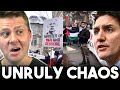Liberal Minister of Defense gets SWARMED by Hamas Loyalists at his HOUSE