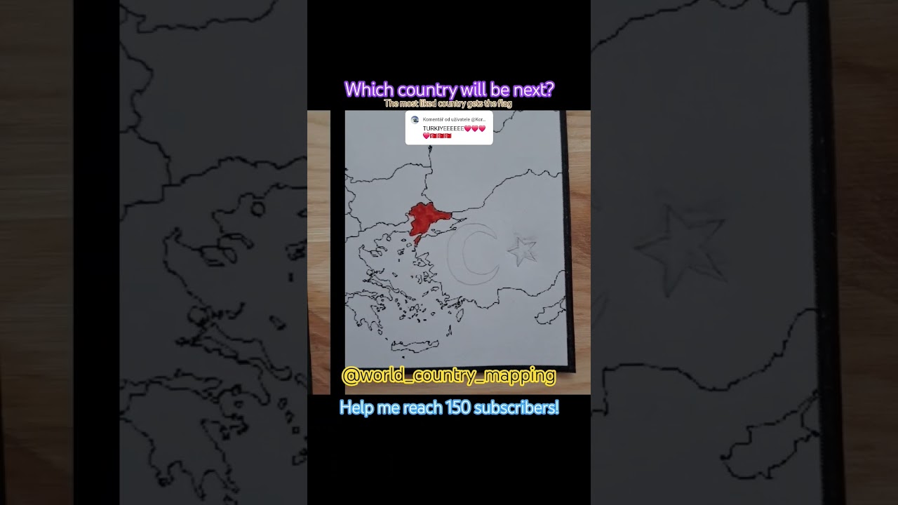 DAY 5 - I paint country flags #map #turkey #türkiye #europe #asia #music #geography #turkeyhunting