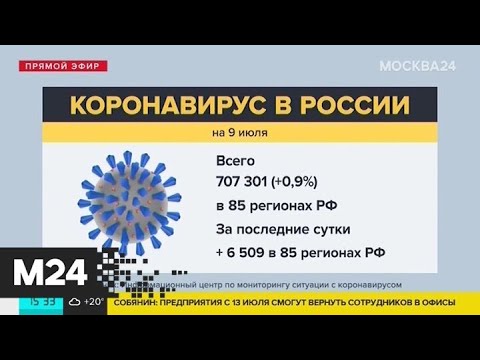 В России выявлено 6 509 новых случаев COVID-19 - Москва 24