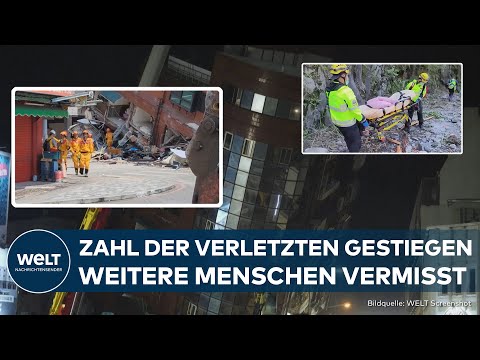 TAIWAN: Suche nach Vermissten nach schwerem Erdbeben läuft auf Hochtouren, Zahl der Opfer steigt