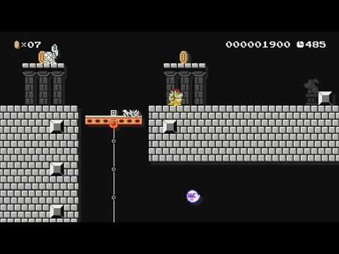 Escape From Cursed Koopa Castle! by Ushimimi - SUPER MARIO MAKER - NO COMMENTARY 1bj