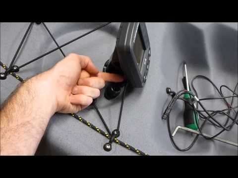 Installing a Lowrance X-4 fish finder on a kayak with in-hull transducer