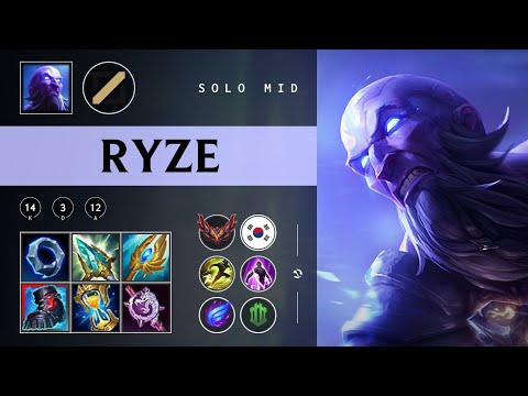 Ryze Mid vs LeBlanc - KR Grandmaster Patch 25.22