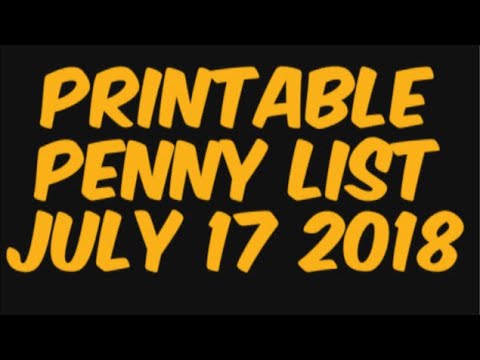 Penny List For Dollar General 7/17/18 Video