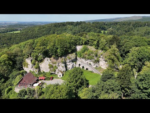 Ruine Scharzfels aus der Luft | Drohnenflug über den Harz bei Bad Lauterberg & Scharzfeld