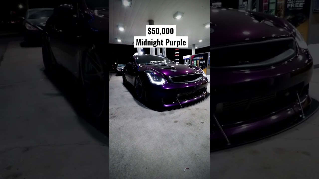 $50,000 Midnight Purple Paint on Boosted G35 😳 #shorts #infiniti #nissan #jdm #painting