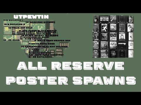 ALL POSTER SPAWN LOCATIONS ON RESERVE - Escape from Tarkov - utPEWtin - #EFT