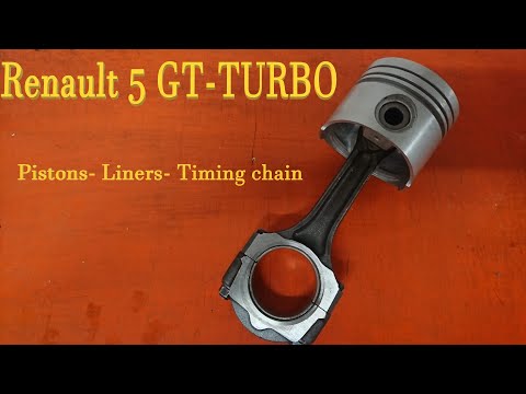 Renault 5 GT TURBO- Engine rebuild- Pistons, rods and timing gear.