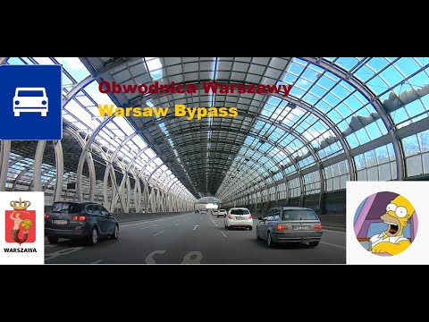 Jazda obwodnica Warszawy / Driving in Poland  Warsaw bypass / Fahren in Polen  Strassenring Warschau
