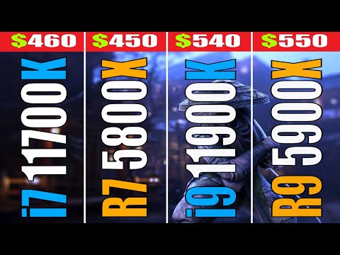 INTEL i7 11700K vs RYZEN 7 5800X vs INTEL i9 11900K vs RYZEN 9 5900X || PC GAMES TEST ||