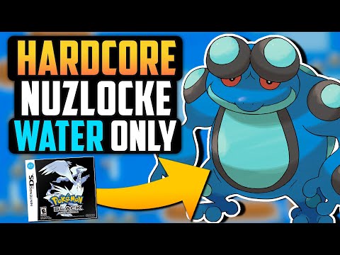 CAN I BEAT A POKÉMON BLACK HARDCORE NUZLOCKE WITH ONLY WATER TYPES!? (Pokémon Challenge)