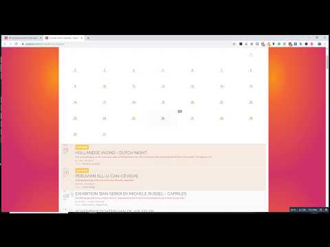 PasaBon Site - How to work with the events calendar.