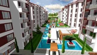Modern Peyzaj - Yeni Yaşam Sitesi 01 ( 3 Boyutlu Peyzaj Tasarımı )
