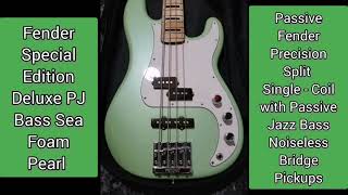 Video thumbnail for Fender Special Edition Deluxe PJ Bass Sea Foam Pearl by PALESAMA MUSIC AND GEAR DEMOS