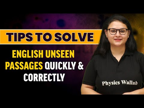 Tips to Solve English Unseen Passages Quickly and Correctly