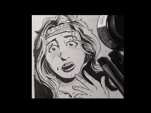 COMIC INKING SNEAK PEEK (TIMELAPSE)