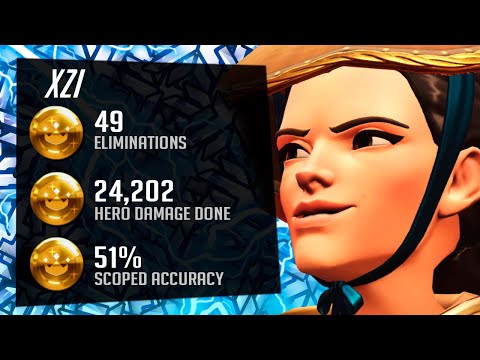 XZI Ashe + Cyx + Salem + Lukemino! 49 elims! [ Overwatch Season 36 Top 500 ]