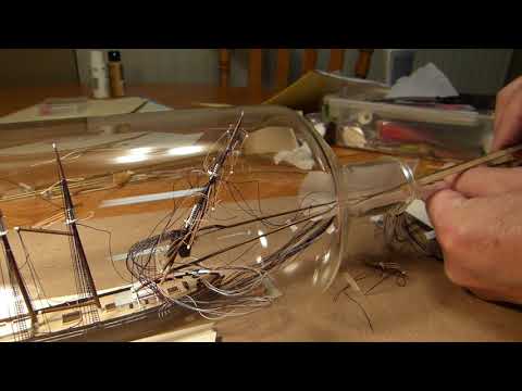 Ship in a bottle foremast placement