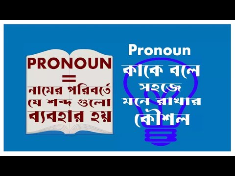 Pronoun কাকে বলে কত প্রকার ও কী ক
