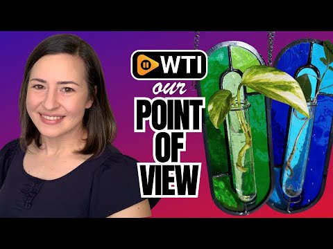 LITMIND Transparent Green Stained Glass Propagation Station - Handcrafted Suncatcher Hanging Planter with 2 Glass Tubes - WTI product video review