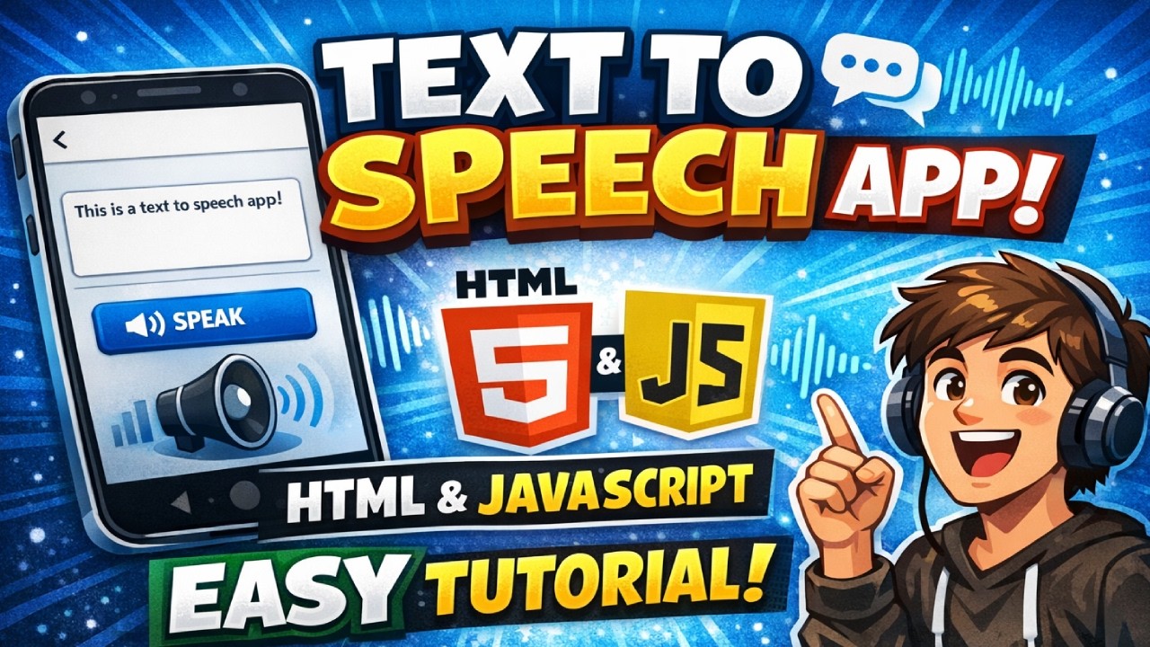 Text to Speech App | HTML and JavaScript Easy Tutorial