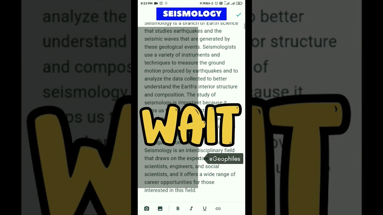 Seismology the Study of Earthquake #shorts  #geology #geography Earthquake lecture #geologystudent